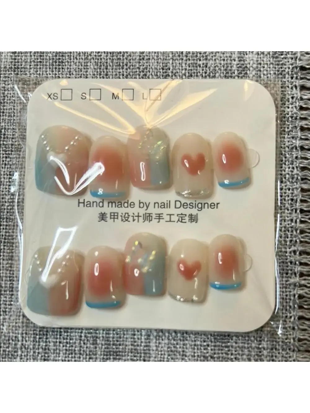 Colorful Handmade Nail Art Set with Glue and Tools